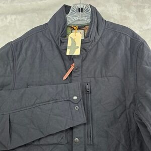 Relwen Quilted Tanker Jacket Mens Medium Navy Blue Camo Lining NEW